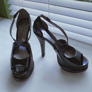 Bebe black platform heels sz9M
